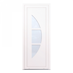 Porte d'entrée PVC SURINAM blanche H 215 cm x L 90 cm