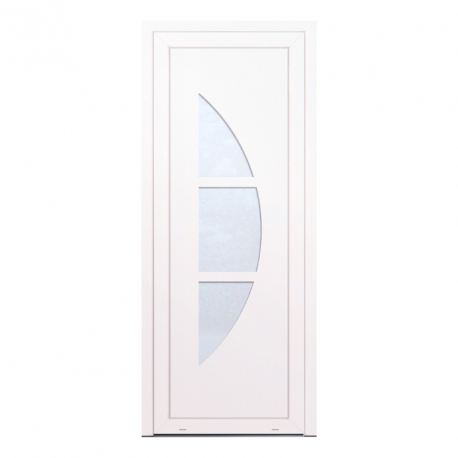 Porte d'entrée PVC SURINAM blanche H 215 cm x L 90 cm